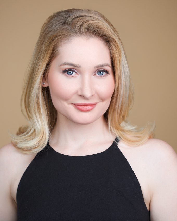 Corporate headshot on a colored background, NYC